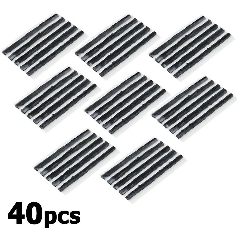5/40pcs Tire Repair Strips Car Motorcycle Bike Tyre Puncture Repairing Stiring Glue Rubber Strips Tools Plug Car Accessories