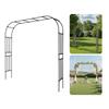 VEVOR Garden Arbor, 2.4 (H) x 2.5 (W) x 0.4 (D) m Metal Archway, Sturdy Outdoor Trellis Arch with Stakes, Easy to Assemble