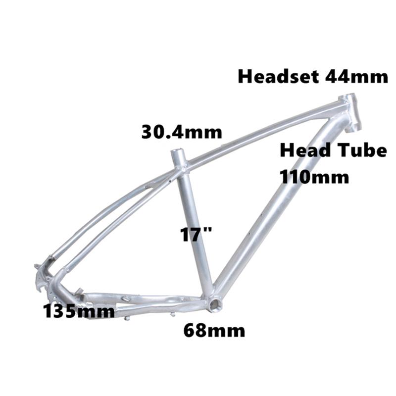 DIY Bicycle Frame 27.5 29 Inch Aluminum Alloy Oil Disc Brake Frameset Blank Rough Bicycle Parts Middle Riser Tube 17 Inch