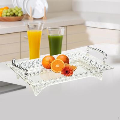 Decorative Tray for Serving Snacks and Storing Makeup In Household Settings
