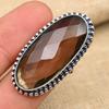 Joyería hecha a mano del anillo de la plata esterlina 925 de la piedra preciosa del topacio ahumado para el amor