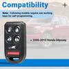 Key Fob Keyless Entry Remote Control Compatible with 2005 2006 2007 2009 2009 2010 Honda Odyssey Car Key Replacement for OUCG8D-399H-A 72147-SHJ-A61