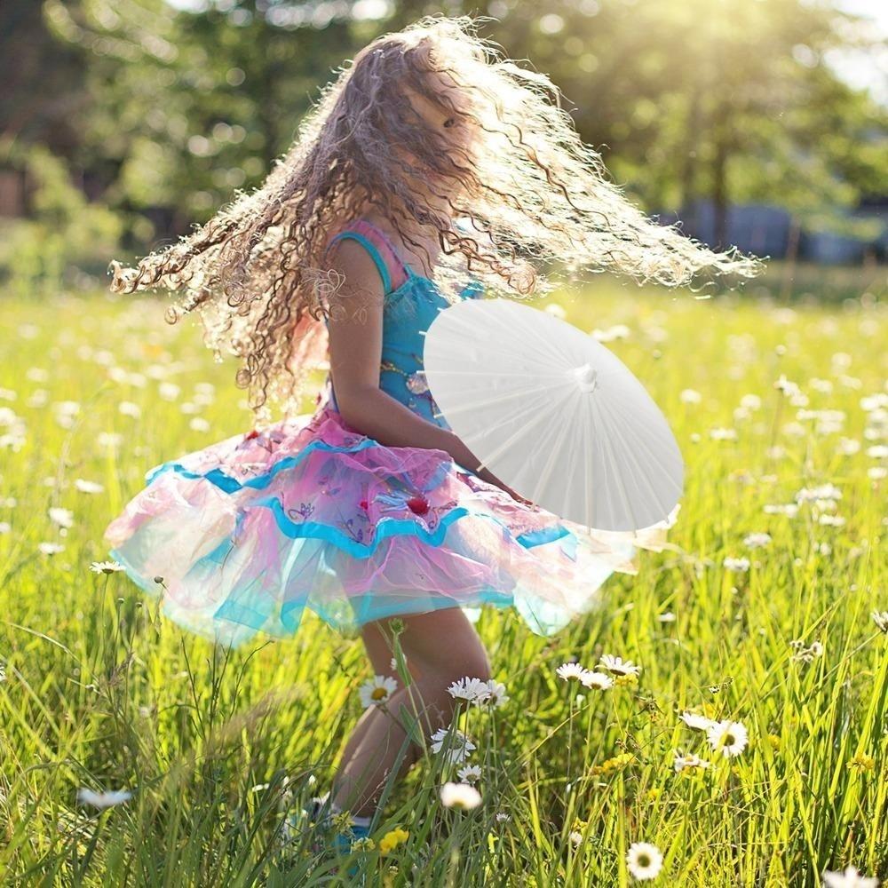 DIY Painting Paper Umbrella Kids Blank Paper Umbrella Vintage Handmade Paper Umbrella  Dance Prop