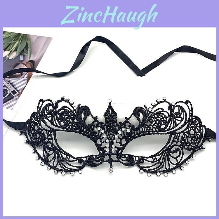 Halloween Costume Accessory With Lace Filigree And Glittering Details For Themed Events And Halloween Cosplay