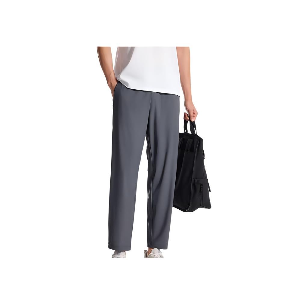 Anta Training Series Solid Color Mid Waist Breathable Versatile Nine Point Sports Pants Men bottoms Gray 152527301-1