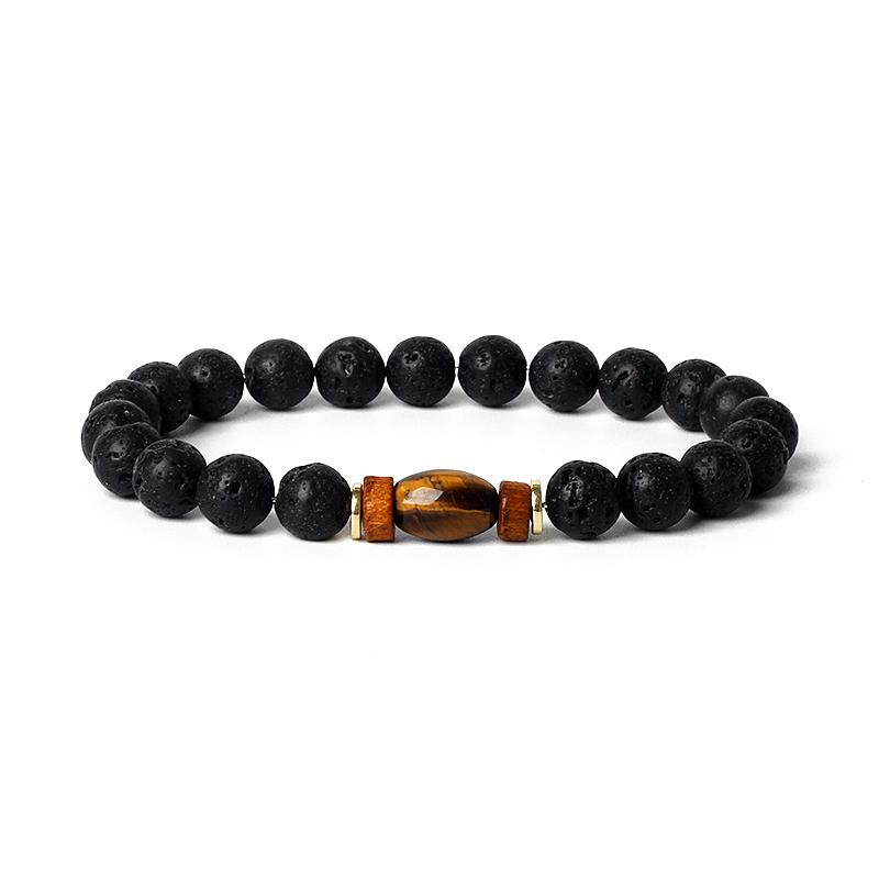 Lava Onyx Dzi Tibetan Buddha Bracelets Men Volcanic Stone Chakra Beads Diffuser Bracelet Women Vintage Meditation Amulet Jewelry