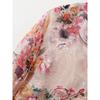 Large and Medium National Style Travel Shirt! Goddess Digital Print Organza Plate Buckle V-neck 3/4 Sleeves Loose Swing T-shirt Loose