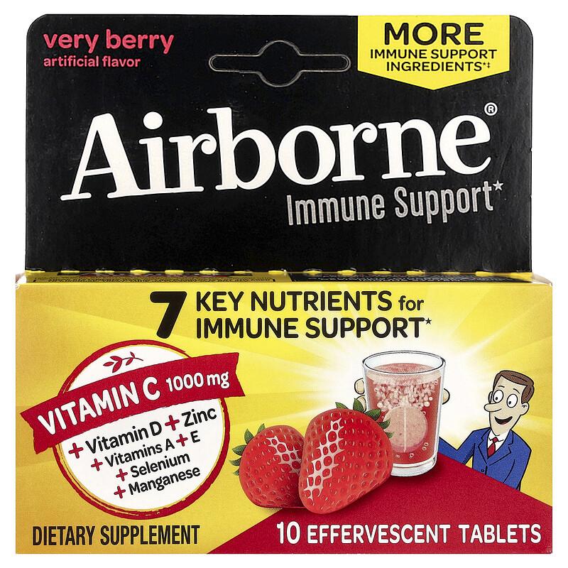 Rworld Wellness Unisex Immune Support Supplement, Very Berry, 10 Effervescent Tablets