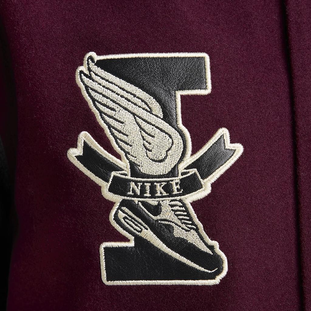 Nike Classic Comfort Leather Jacket Men Outerwear Dark-Brown Black FQ0299-681