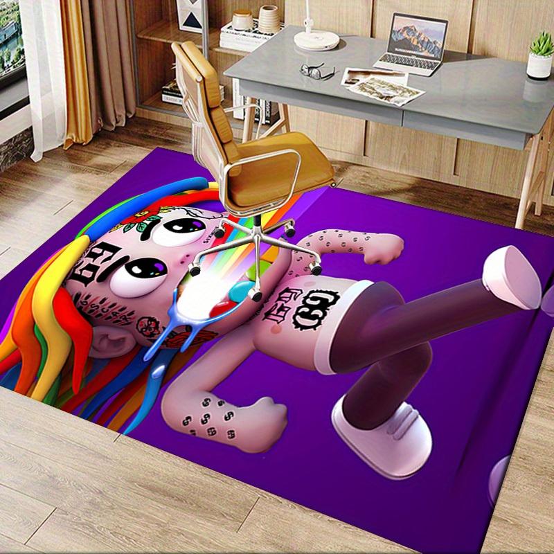 1pc 6ix9ine Tattle Tales Office Carpet Soft Polyester Non slip Machine Washable Indoor Carpet Living