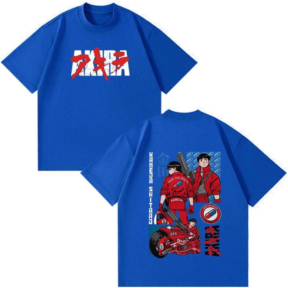 90s Japanese Anime Akira Shotaro Kaneda Tee Tops Unisex's Women Clothing Summer Short Sleeves Tshirts Fashion Funny Style Clothing
