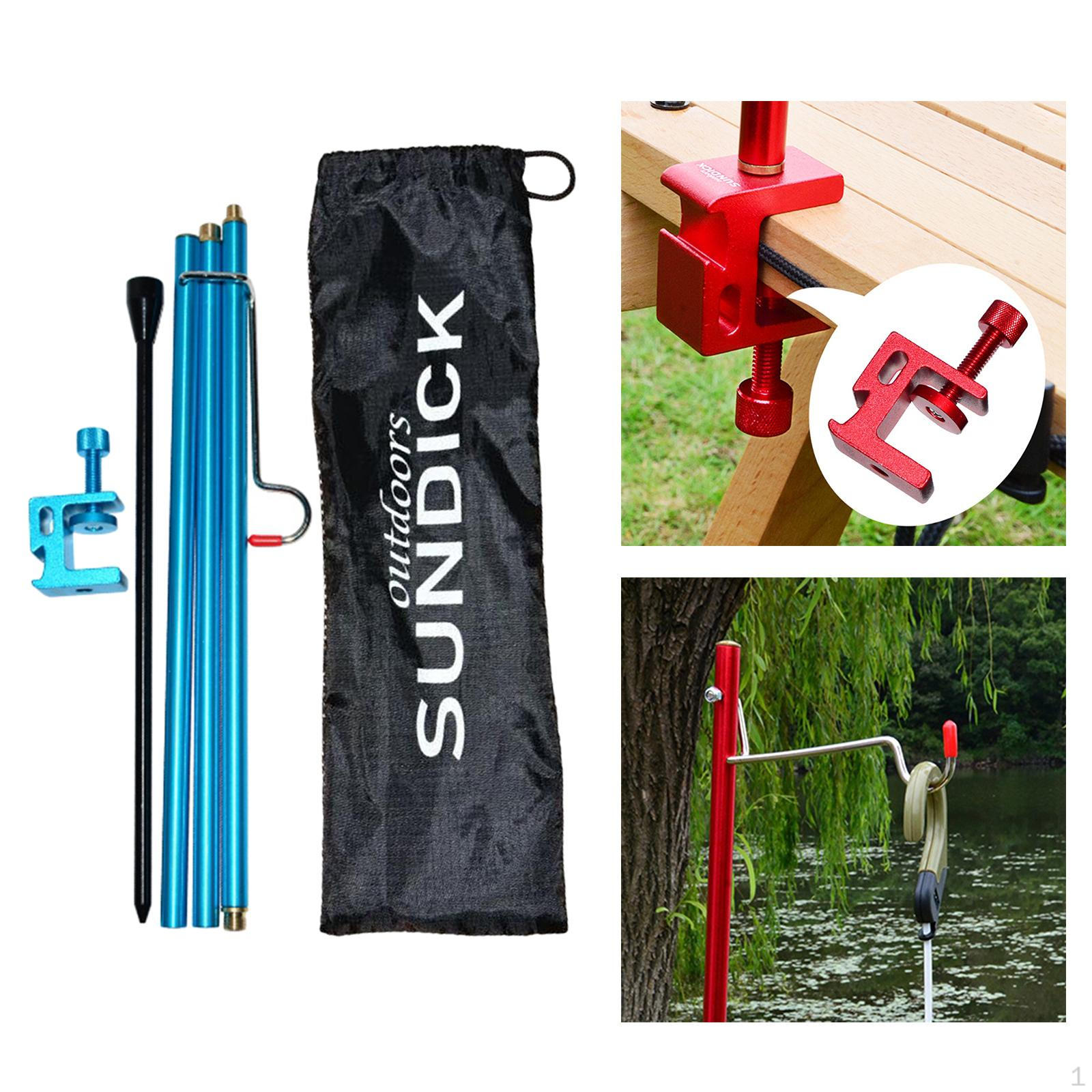 

Алюминиевый сплав Открытый кемпинг складной фонарь столб мачта палатка свет синий