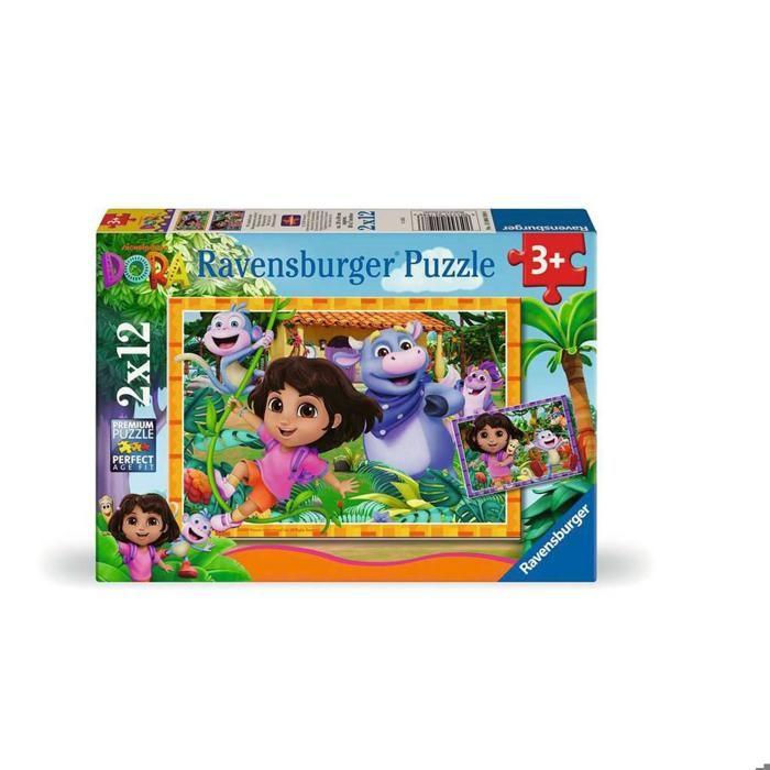 Puzzle - RAVENSBURGER - Dora Nous - 2 x 12 Teile - Mehrfarbig - Für Kinder ab 3 Jahren