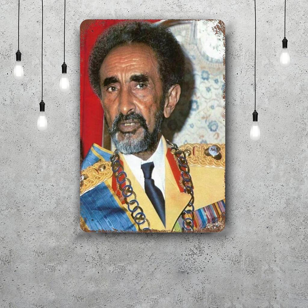 selassie Vintage Metal Tin Signs Posters Decor Retro Metal Plaque Wall Art Decor for Garage Bar