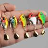 5pcs Spinners Fishing Lures Kit Rotating Glitter Fishing Lures Hooks  Fishing Tool