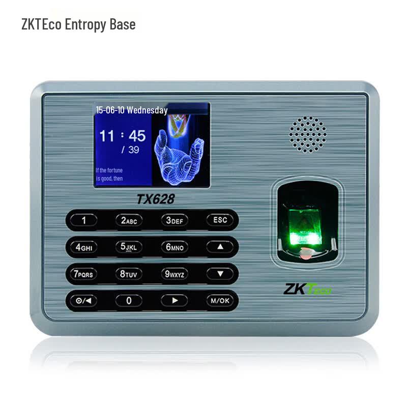 ZKTECO TX628 Сетевой терминал учета рабочего времени с цветным экраном, отпечаток пальца, штекер CN (адаптер в комплекте)