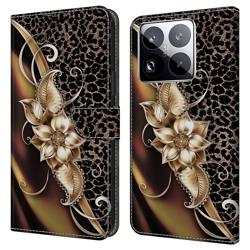 Pro Xiaomi 15 Pro Pouzdro PU Kožené Peněženkové Pouzdro na Telefon se Stojanem