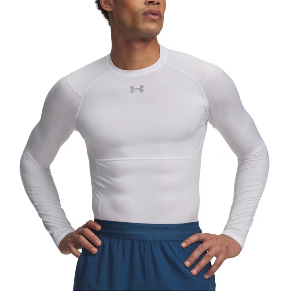 Under Armour Solid Logo Long Sleeve Crew Neck T-Shirt Men tops 6015384-100