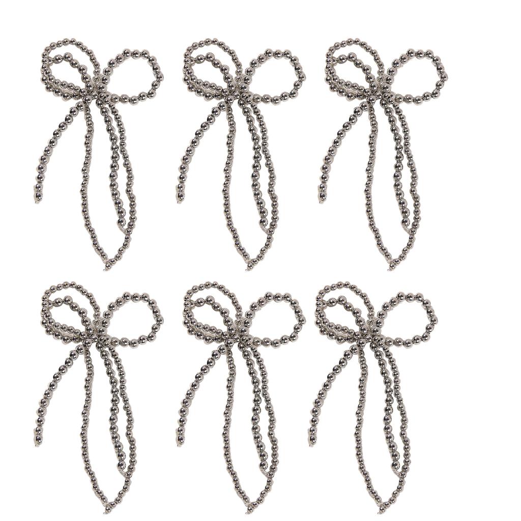 Ručně vyráběný korálkový přívěsek s mašlí, šperková součást, šperková ozdoba, přívěsek na náramek, elegantní mašle, komponent pro šperky