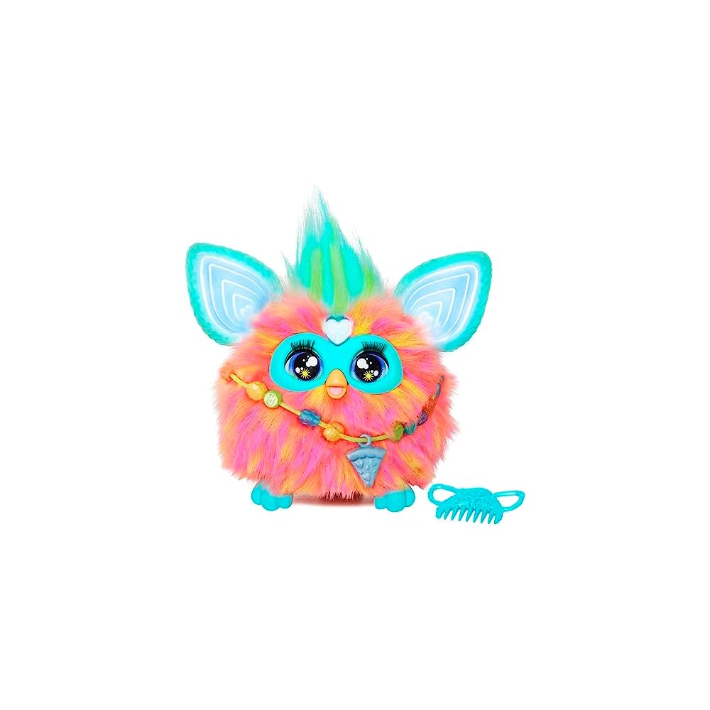 

Hasbro Furby Coral Interactive Toy for Boys and Girls Age 6+ with 15 Fashion Accessories Animatronic Plush F6744
