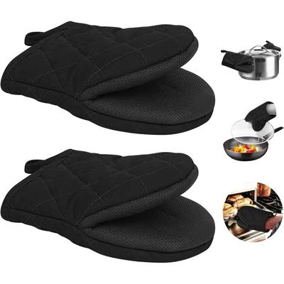 Manoplas para Horno 500°F Resistentes al Calor, Manoplas Antideslizantes para Barbacoa, Manoplas Seguras para Cocina