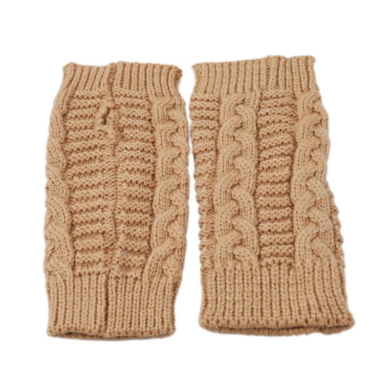 Women Long Fingerless Gloves Winter Mitten Knitted Warmer Arm Sleeve Warm Punk Soft Fingerless Unisex Gloves For Women