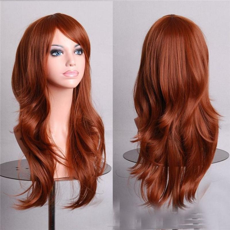 Cosplay Anime Wig 70cm Long Curly Hair Colorful Stage Wig for Cosplay
