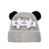 Cute And Funny Palm Knitted Hat Children'S Season Thickened Warm Ear Protector Wool Hat Thickened Cold-Proof Bald Hat