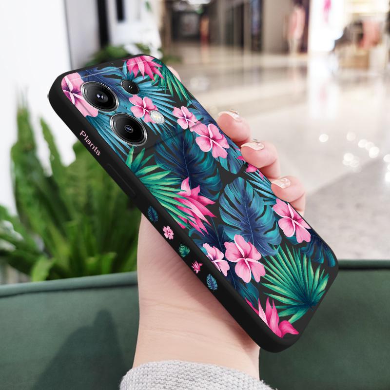 

Rainforest Flowers Phone Case For Xiaomi Poco F8 F7 X7 X6 F6 M6 M5 M5S F5 X5 F4 X4 M4 F3 X3 Ultra Pro GT Silicone Cover Poco M6 Pro 4G чёрный