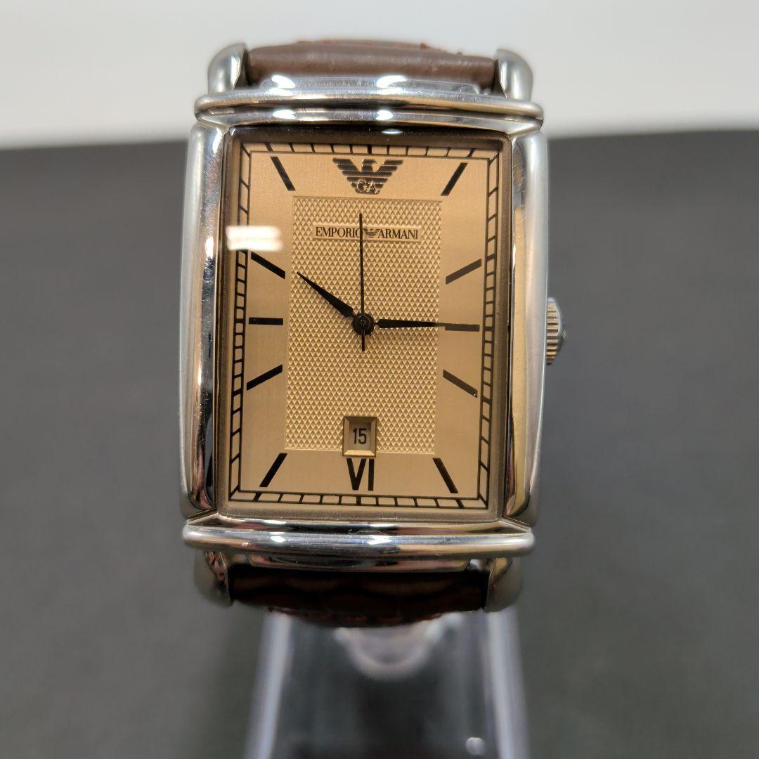 Used EMPORIO ARMANI Rectangular wristwatch, non-working item, junk