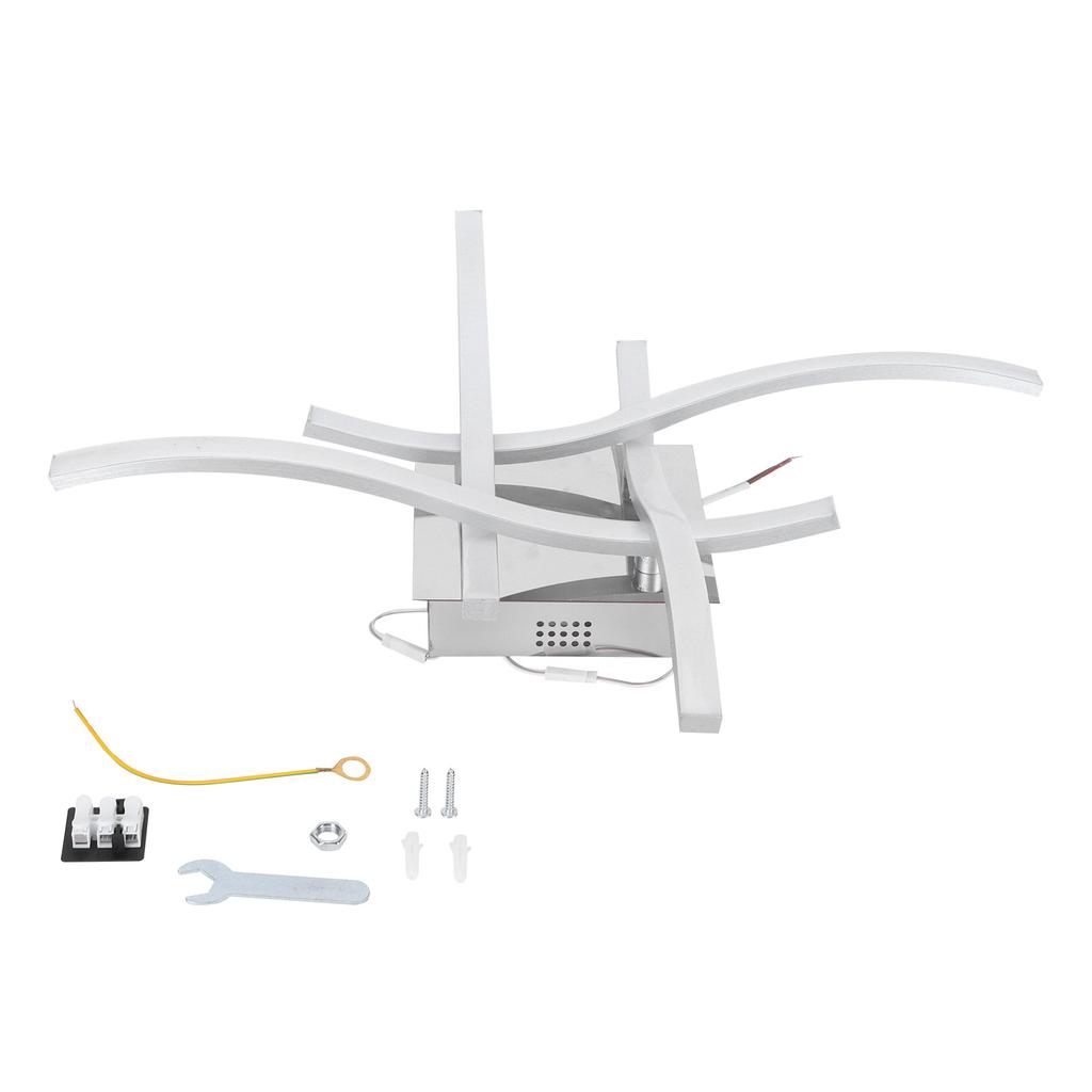 LED Ceiling Light 25W Modern Curved Lamp for Living Room Canteen Bedroom White Light 85-265V