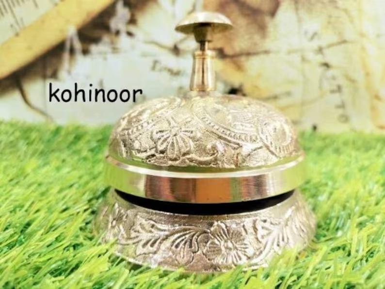 Brass Reception Bell: Ornate Desk Counter Service Bell