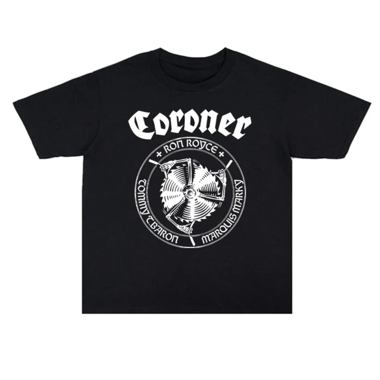 2025 Summer Thrash Heavy Metal CORONER Band Printed Cotton Men s and Women s T-shirts High Quality Short Sleeve Men s Tee S