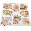4 sztuki/worek PET Capybara Naklejka Artykuły papiernicze DIY Naklejki dekoracyjne Naklejki z podręcznika Capybara Dziewczyny