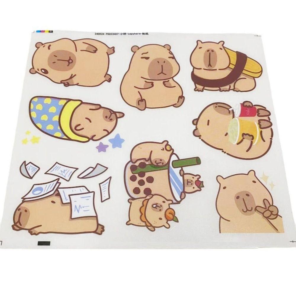 4 sztuki/worek PET Capybara Naklejka Artykuły papiernicze DIY Naklejki dekoracyjne Naklejki z podręcznika Capybara Dziewczyny
