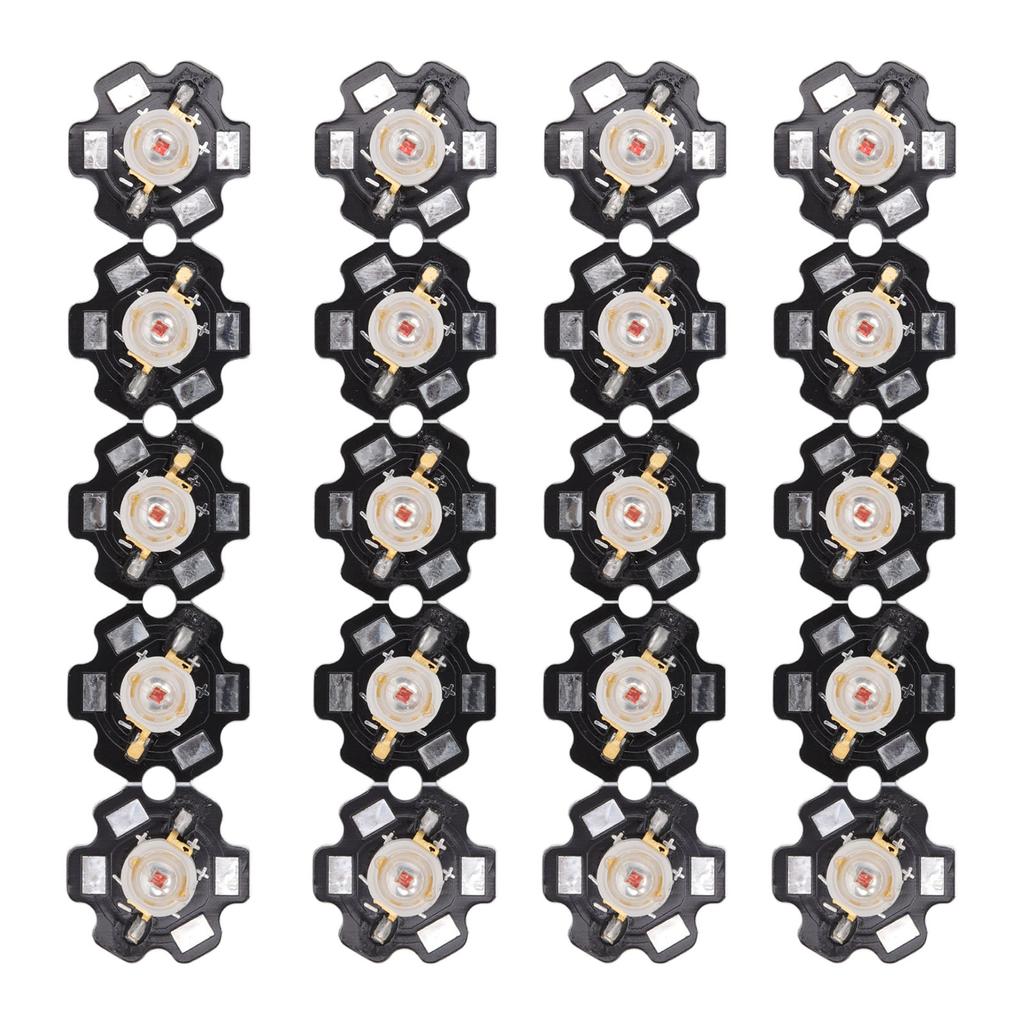20pcs LED Chips Aluminum LED Lamp Beads Yellow Light Chips with Aluminum Substrate for DIY Lighting Fixtures