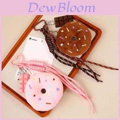 Sweet Donut Plush Keychain With Polyester Material For Bag Accessories