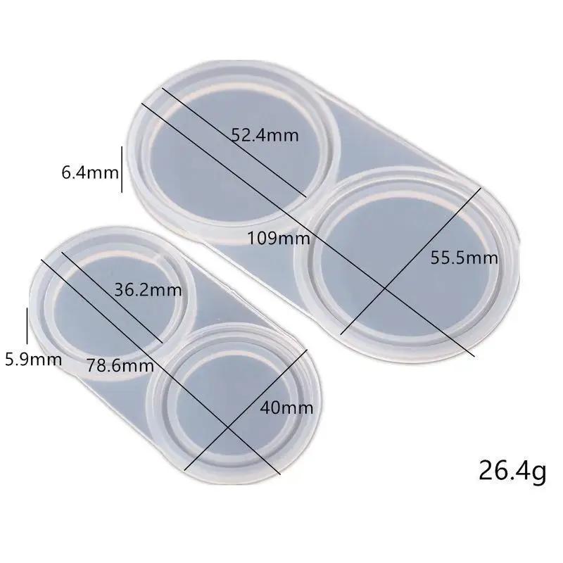 Diy Crystal Epoxy Resin Commemorative Coin Collection Box Coin Box Mirror Silicone Mold