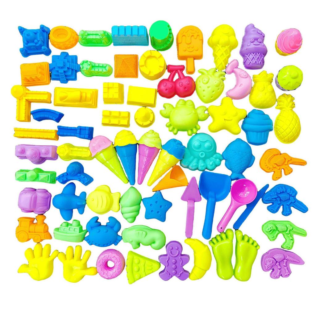 Handmade Colored Playdough Set for Kids with Molds and DIY Tools