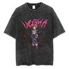 Vegeta Galick Gun Vintage T-shirt Washed Oversized DRAGON BALL Anime Tee Men Women Street Hip Hop Y2k Harajuku Female Male Clothing
