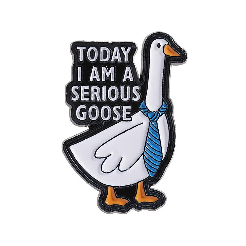 5-7PCS/SET Enamel Pins Custom Silly Goose Club Brooches Lapel Badges Clothes Animal Jewelry Gift for Friends