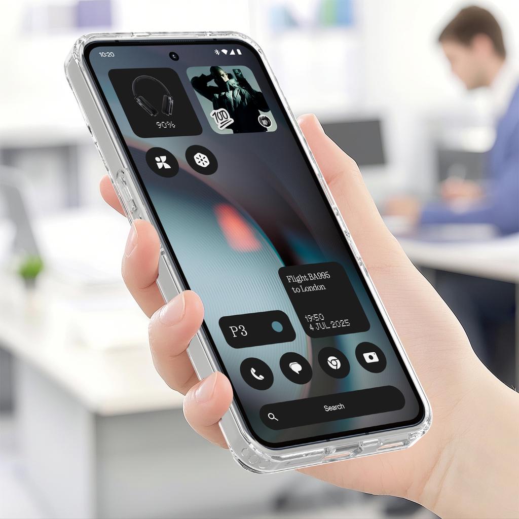 For Nothing Phone (3) 5G Clear Phone Magnetic Case TPU+Acrylic Back Cover