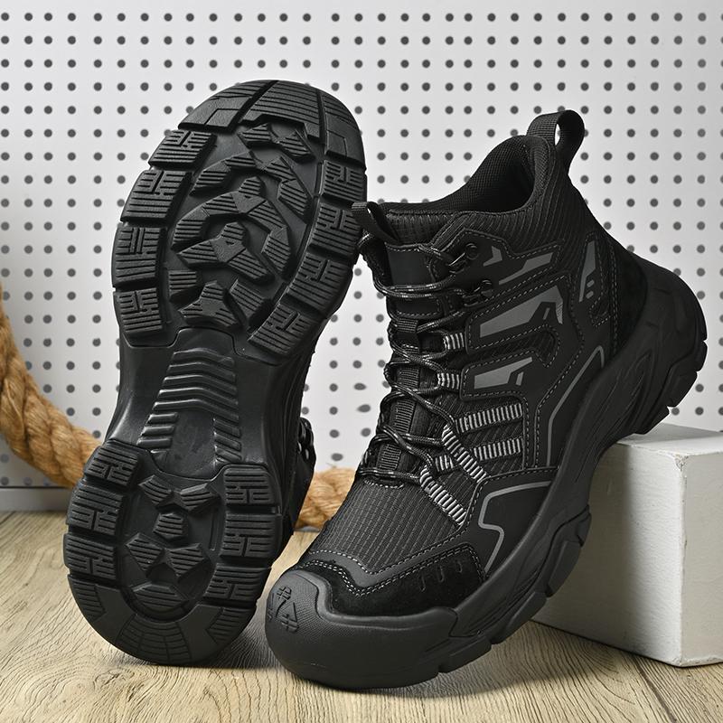 Comfortable Men's Hiking Boots Casual Sneakers Daily Walking Travel Shoes Fashionable Treking Footwear Lightweight Mesh Shoes