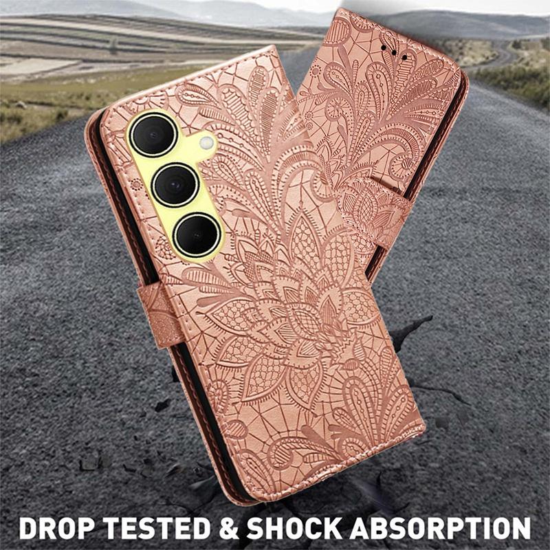 Book Case For Samsung Galaxy A17 A07 A16 A26 A36 A56 A27 A37 A57 A06 3D Floral Wallet Phone Cover with Card Slots