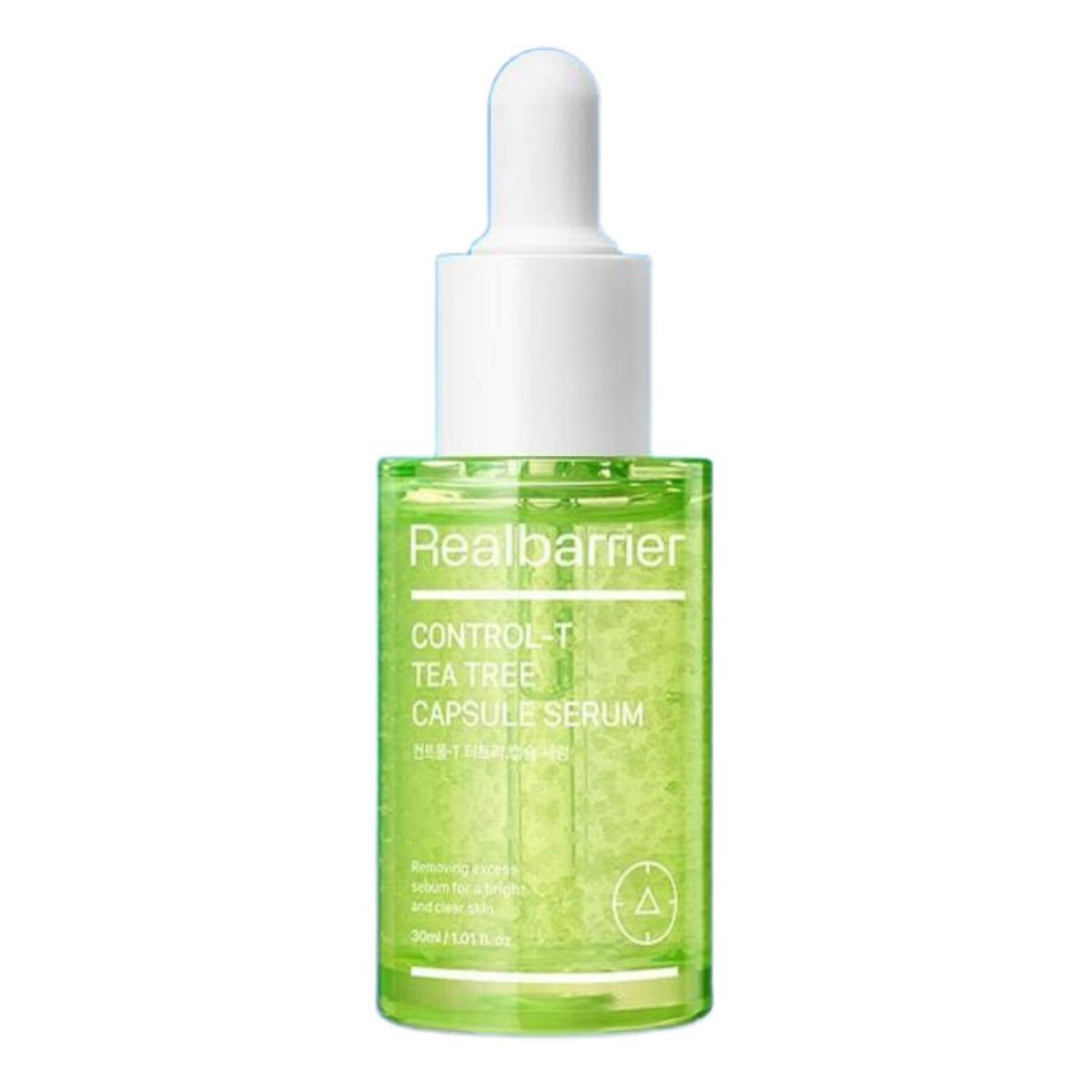 

Real Barrier Control-T Tea Tree Capsule Serum 30ml - Sebum Control & Pore Clarifying Facial Essence, Refreshing Oil-Water Balance