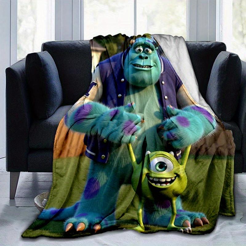 1pc, Monster Inc. Inspired Plush Blanket, Soft and Cozy for All Seasons, Blanket, Versatile & Cozy for Bedroom, Living Room, Travel, Camping, Car Blan