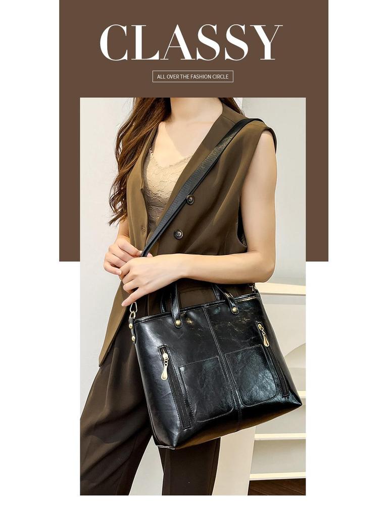 Women's 2025 Fashion Retro Shoulder Bag - Large Capacity Tote and Simple Crossbody