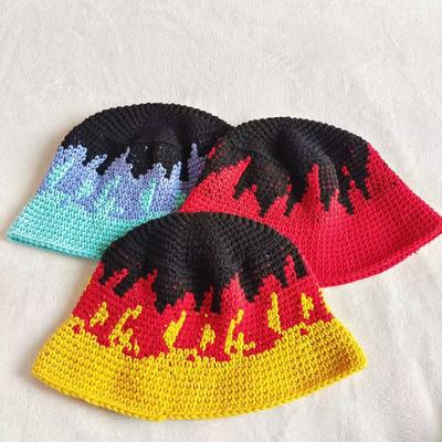 New Men's and Women's Fisherman Hats, Hand-knitted Striped Pullover Hats, Women's Fashionable and Versatile Woolen Hats
