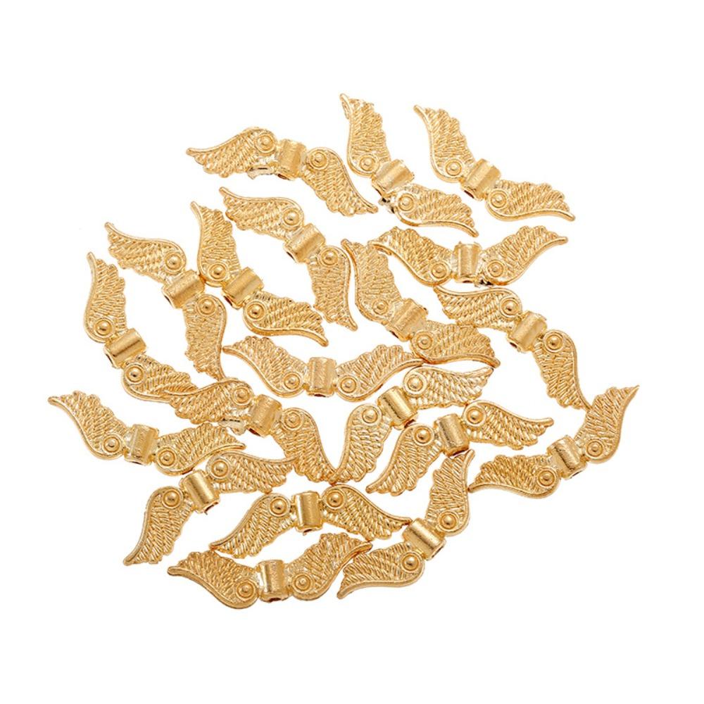 60pcs Tibetan Alloy Angel Wing Beads 6 Colors Loose Charm Beads Jewelry Making  Bracelet