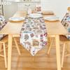 1PC LOZUJOJU Fashionable Retro Printed Table Flag Tassel Table Runner for Dinner Table Decor Kitchen for Home Table Home Decor